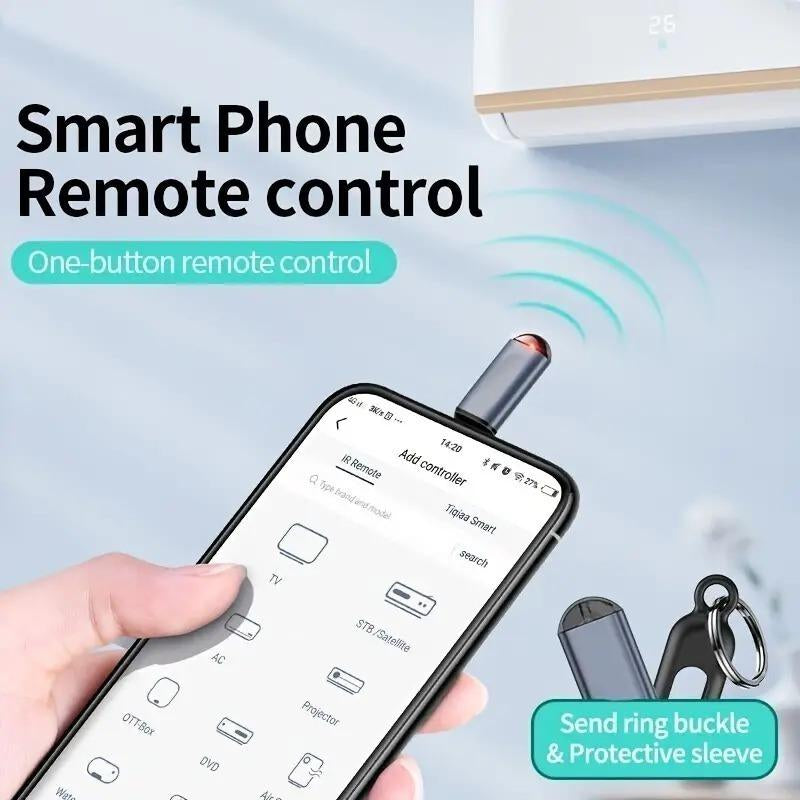 Smartphone Infrared Remote Control Adapter: Universal Mini Remote Control, Compatible with TV, Air Conditioner, Fan, Camera, Etc. Type-C Compatible