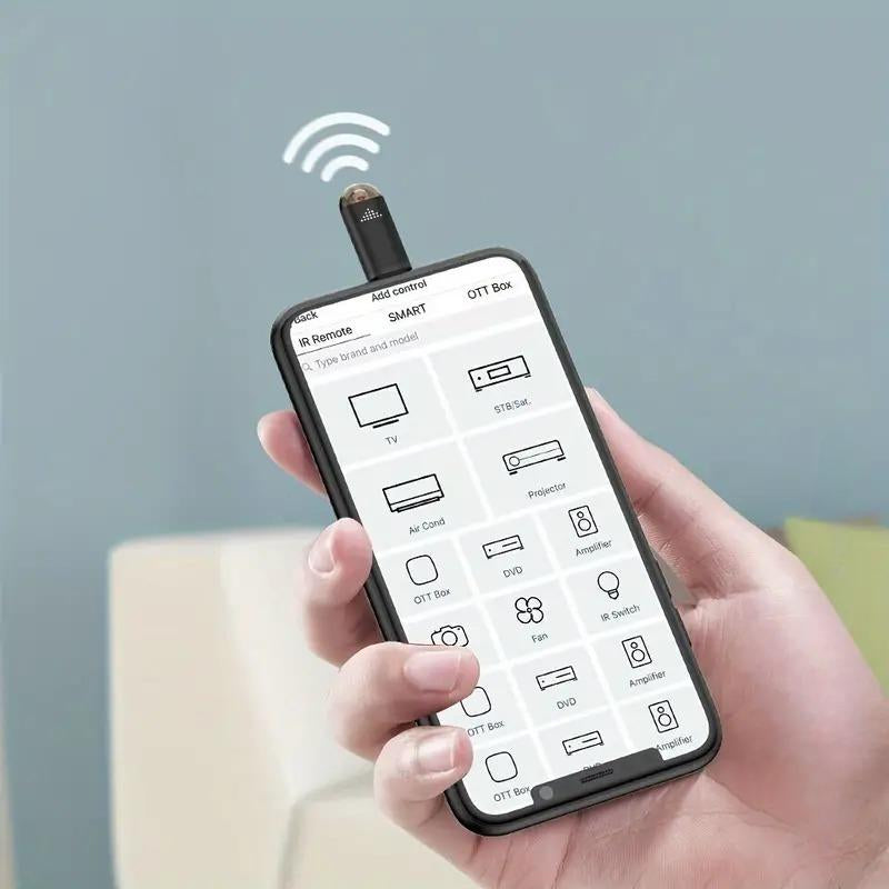 Smartphone Infrared Remote Control Adapter: Universal Mini Remote Control, Compatible with TV, Air Conditioner, Fan, Camera, Etc. Type-C Compatible
