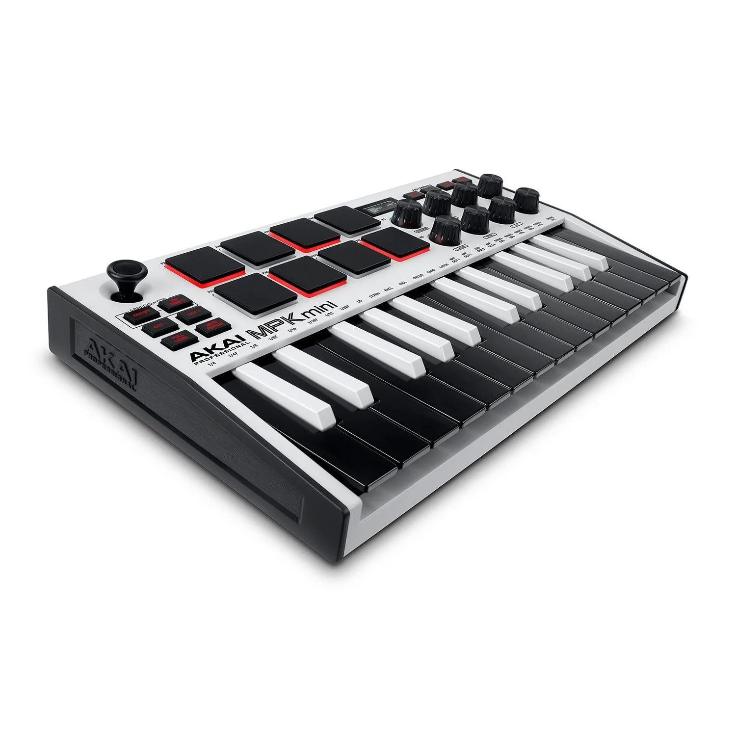 MPK Mini MK3 25 Key USB MIDI Keyboard Controller with 8 Backlit Drum Pads, 8 Knobs and Music Production Software, White