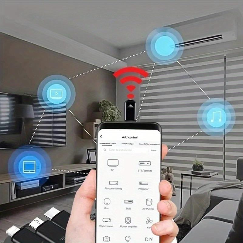 Smartphone Infrared Remote Control Adapter: Universal Mini Remote Control, Compatible with TV, Air Conditioner, Fan, Camera, Etc. Type-C Compatible